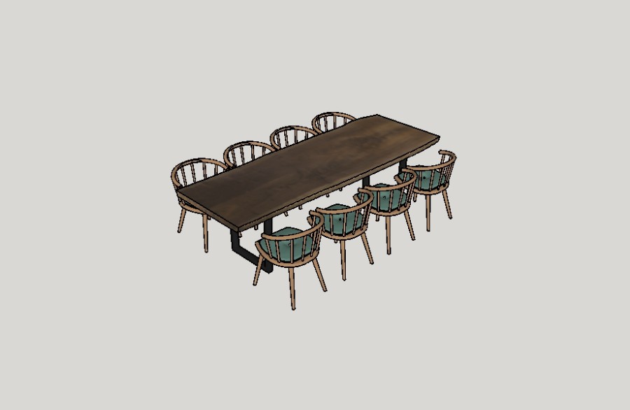 餐桌_Sketchup草图大师模型Vray材质202204254682.jpg