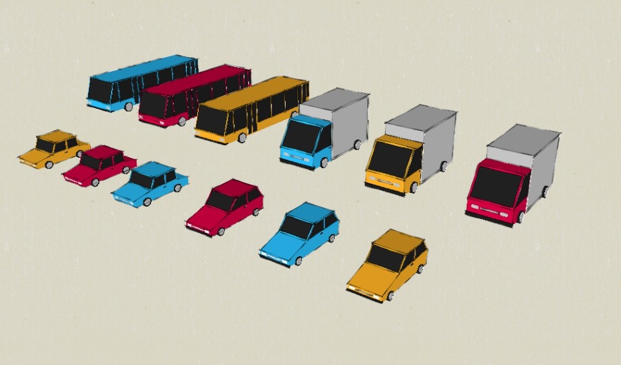 Sketchup ͶģLow Poly Vehicles 02.jpg