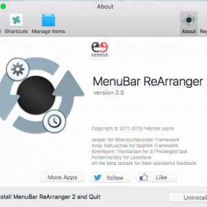 MenuBar ReArranger for mac 2.5 系统菜单按钮优化工具