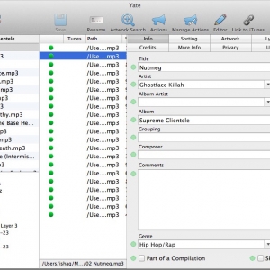 Yate for mac 3.10.1 标记和管理音频文件工具