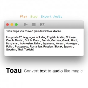 Toau 1.6.1 Mac 实用的文本转声音工具