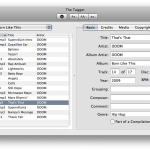 The Tagger 1.6.1 绿化版 Mac 优秀音乐标签编辑工具