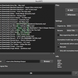 NeatMP3 2.1.0 Mac MP3音乐管理软件