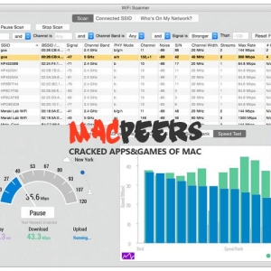 WiFi Scanner for mac 2.7.3 无线网络扫描连接管理器