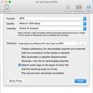 4K YouTube to MP3 2.10.8 绿化版 Mac 在线音乐下载转换工具