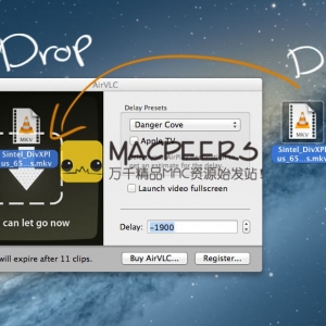 AirVLC for Mac 1.1.2 补偿的AirPlay音频延迟