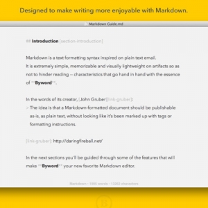 Byword for mac 2.5 非常简便的文字创作工具软件 最新绿化版 兼容yosemite