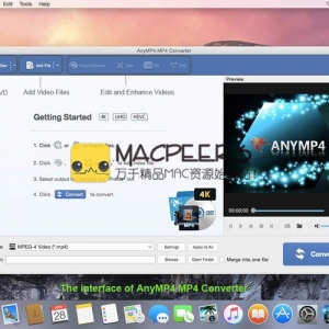 AnyMP4 MP4 Converter for Mac 6.2.17 MP4转换和编辑视频工具