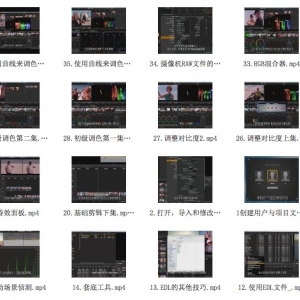 达芬奇DaVinci Resolve9.0调色全面核心教程上下合集【中文字幕教程】