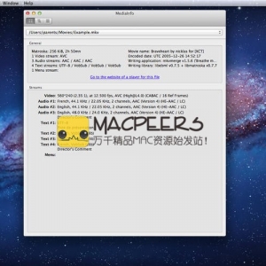 MediaInfo for Mac 0.7.84 媒体信息编辑工具
