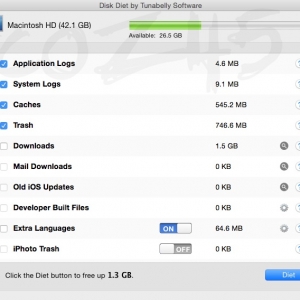 Disk Diet for mac 5.3 一键苹果系统清理工具