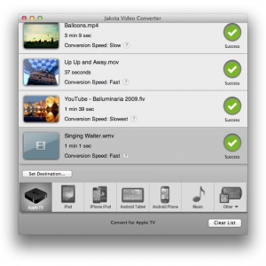 Jaksta Video Converter 1.5 Mac 方便快速的视频格式转换工具