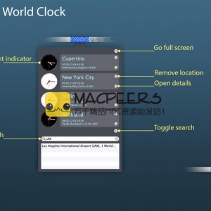 World Clock App 1.0 for mac 世界时钟