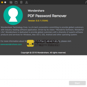 Wondershare PDF Password Remover for mac 5.0.1 PDF密码去除软件