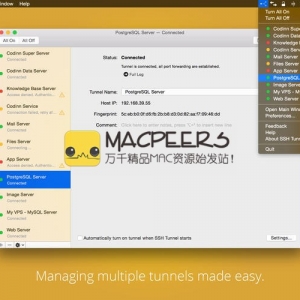 SSH Tunnel for mac 16.07 管理和精确控制您的SSH隧道