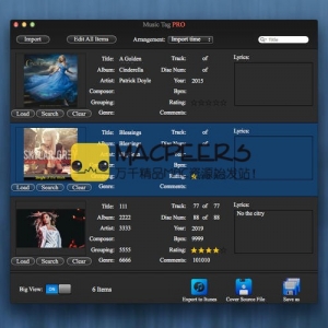 Music Tag Pro for mac 3.1.3 帮助你组织你的音乐收藏
