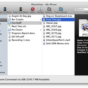 PhoneView for mac 2.11.5 使iPod Touch或iPhone作为小的存储单元