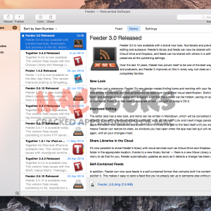 Feeder for mac 3.1.8 创建和发布的RSS