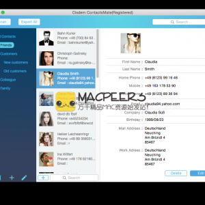 Cisdem ContactsMate for Mac 3.1.0 通讯录管理工具