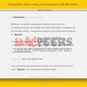Byword for mac 2.6.1 非常简便的文字创作工具软件