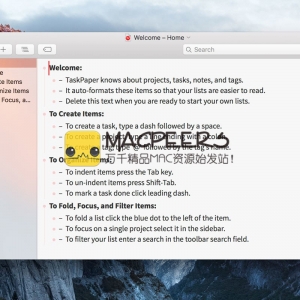 TaskPaper for mac 3.0.1 待办事项管理工具