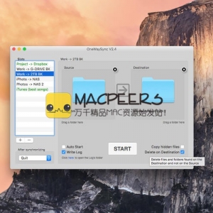 OneWaySync for Mac 3.1 快捷安全的创建文件夹镜像