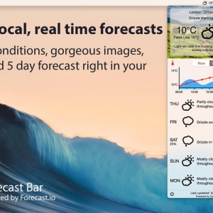 Forecast Bar 1.6 Mac 天气和湿度 菜单栏天气软件 绿化 免费下载