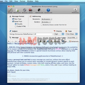 RoboPostman for mac 1.3.1邮件模板
