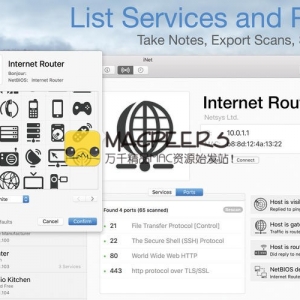iNet Network Scanner for mac 2.2.1 网络监控 网络扫描 网络信息