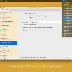 SSH Tunnel for mac 15.09 – 管理和精确控制您的SSH隧道 免费下载